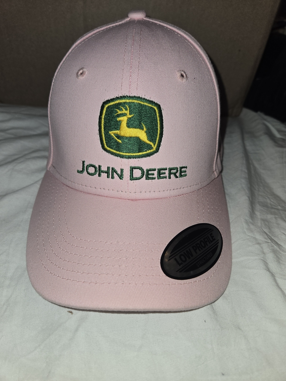 John Deere Pink Hat Women’s Low Profile Adjustable Cap Nothing Runs Like a Deere